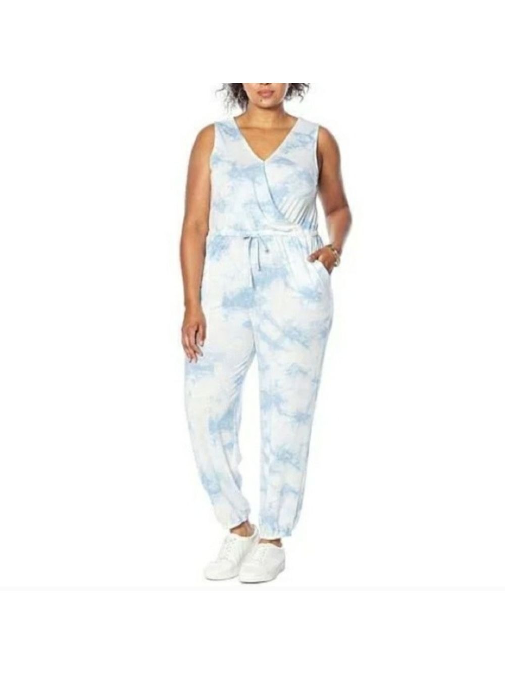 UNCOVER Light Blue Tie-Dye Jumpsuit